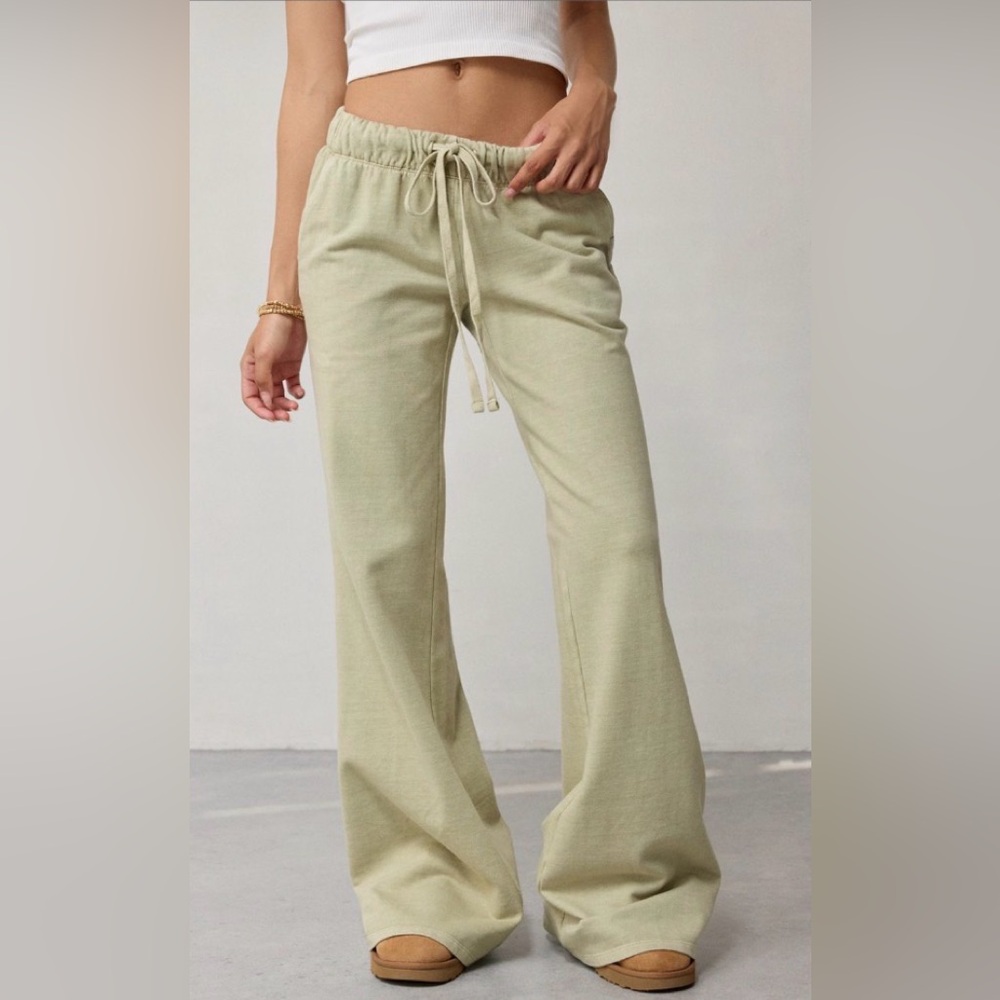 NWTS• Urban Outfitters Out From Under Lived In Flare Sweatpants /Light Green /XS - Picture 2 of 4